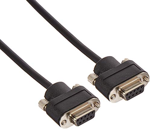 C2G 52176 Serial RS232 DB9 Null Modem Cable with Low Profile Connectors F/F, in-Wall CMG-Rated, Black (10 Feet, 3.04 Meters)