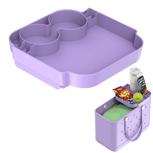 KMOUANTS Beach Bag Tray Holder Compatibility with Bogg Bag and Simple Modern Large BeachBag Beach Bags for Beach Bag Accessories (Color:Pale Purple)