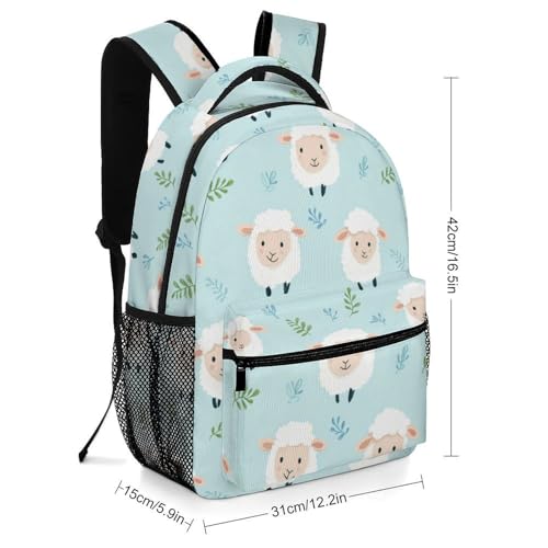 Cute Sheep Pattern Funny Backpack Casual Daypack Lightweight Shoulders Bag for Men Women Cute Print2