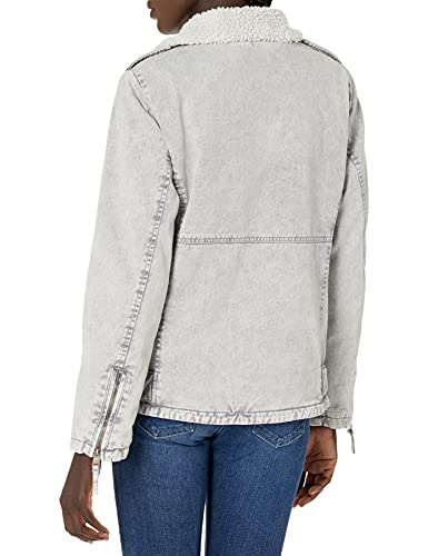 Levi's Women's Acid Washed Belted Sherpa Moto Jacket (Standard & Plus Sizes)2