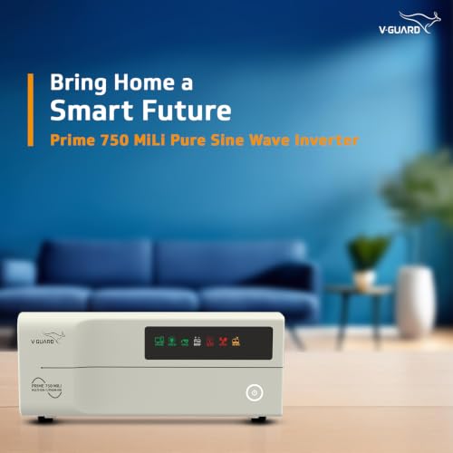 Image of V-Guard Prime 750 Mili 650VA /12V Pure Sine Wave Inverter|3-Years Warranty
