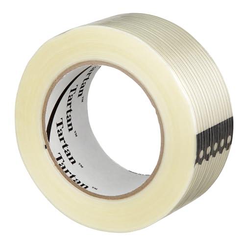 Image of 3M 8934 Tartan Filament Tape, Clear, 4 mil, 48 mm x 55 m, Pack of 24
