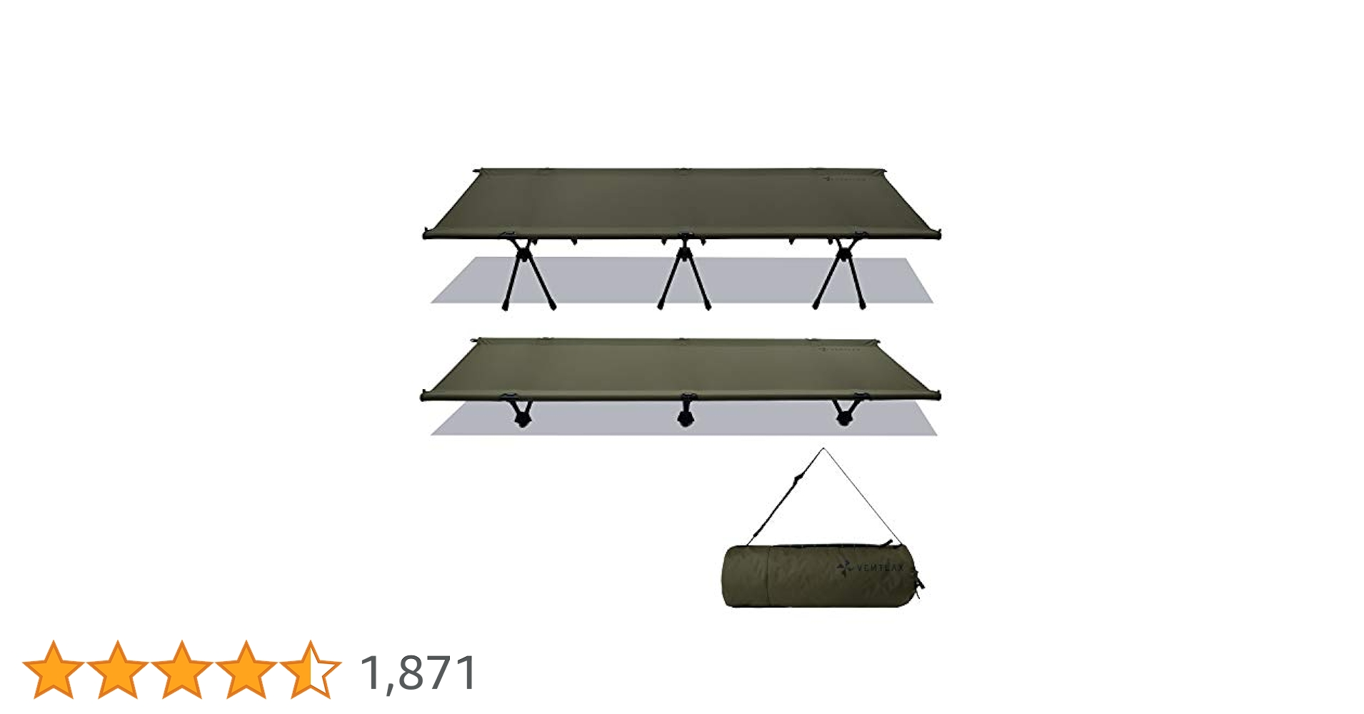 VENTLAX コット オリーブグリーン Amazon.co.jp: VENTLAX 2WAY アジャスタブル コット 軽量3kg