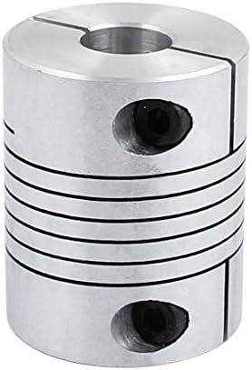 Uxcell 5mm To 6.35mm Shaft Coupling 30mm Length 25mm Diameter Stepper Motor Coupler Aluminum - View #2