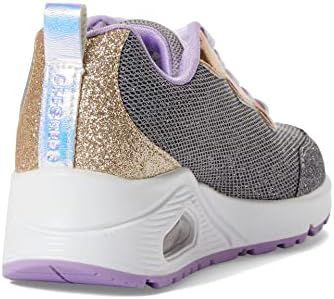 Skechers Kids Girls Uno-Starry Vibe Sneaker, Gunmetal, 4 Big Kid | Image 4