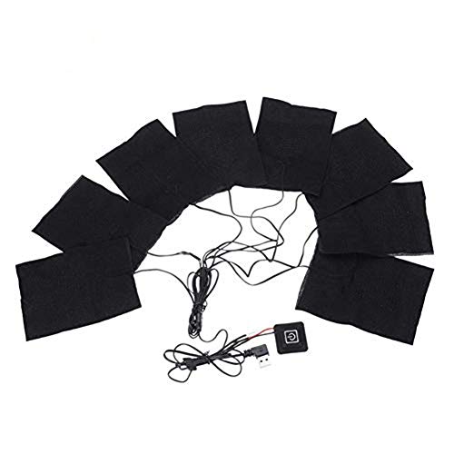 Allrightip 加熱パッド 加熱シート 加熱フィルム USB加熱 衣類用 ヒーターパッド 電気ヒーター 炭素繊維加熱パッド 冬対策 寒さ 冷え性対策 温かい 折りたたみ式 防寒用具 室内屋外 秋冬用 presents cost-effective