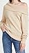 PAIGE Women's Izabella Shoulder Baring Wool Blend Sweater, Camel, S