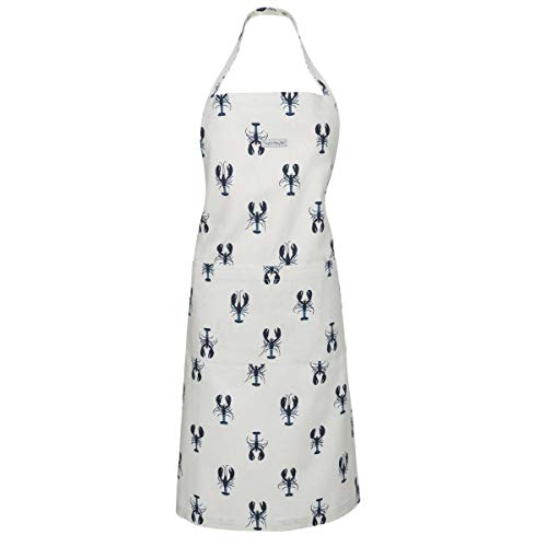 Sophie Allport Lobster Unisex Adult Apron with Adjustable Neck Strap and Front Pocket. Made with 100% Cotton