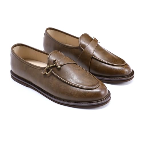 Allthemen Mocassins Homme Cuir Slip on Loafers Casual Confort Leger Brogues Mariage Chaussures...