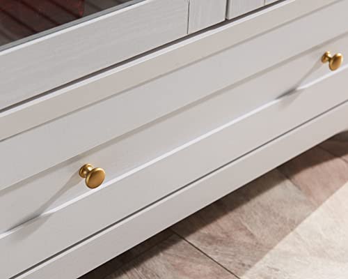 Home Source Display Storage Cabinet In White With Glass Doors #TOP2