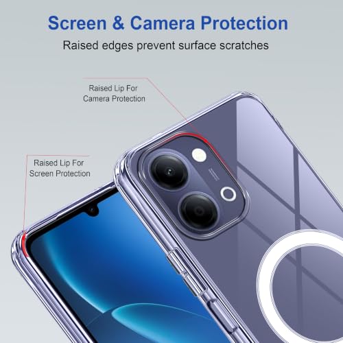 Image of Zapcase Back Case Cover for Vivo Y05 | Compatible for Vivo Y05 Back Cover | Compatible with MagSafe | Scratch-Resistant Back Cover | Clear
