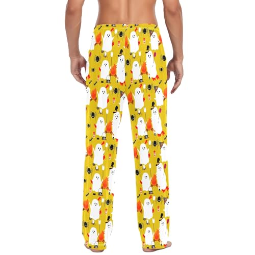 Playful Spirits Men's Cotton Pajama Pants with Pockets and Drawstring Comfortable and Stylish,S3