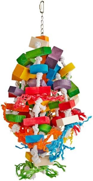You & Me by Petco Colorblock Cluster Chewing Bird Toy Large