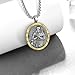 Sbzxbt St Francis Necklace 925 Sterling Silver Patron Saint Medal Necklace Protection Pendant Amulet Religious Jewelry for Men Women