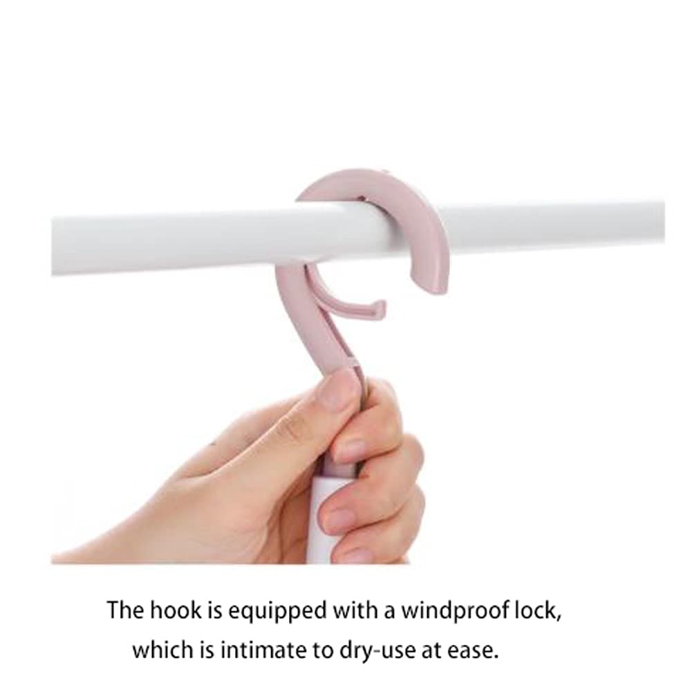Standard-Kleiderbügel, Faltbarer Kleiderbügel, Multi-Clip-Kleiderbügel, winddichter Haken-Kleiderbügel für Kleidung, Baby, multifunktionale Reise-Haushalts-Kleiderbügel, Trocknen, Rack (Rosa)
