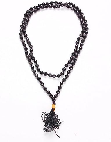 Varanasi Enterprises Black Agate Hakik Japa Mala - Protection Against Bad Evils 108 + 1 Beads 12.1 X 3.8 2.3 Cm