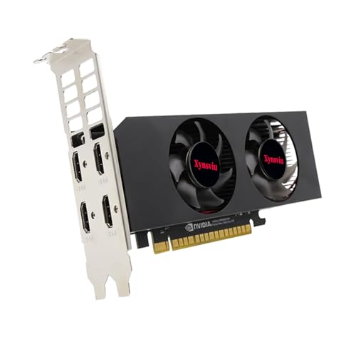 Xynsviu GeForce RTX 3050 6G HDMIグラフィックスカード、PCゲーム用GPUビデオカード、4 3モニターポート出力コンピューター、Pci Express x16ロープロファイルビデオカード(RTX3050 6G 4HDMI)。
