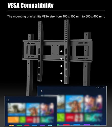 Soporte Móvil para TV de 32 a 75 Pulgadas Ajustable en Altura miniatura 3