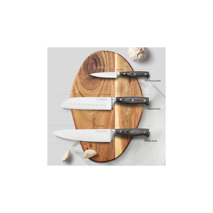 3PCS-Knives-Set-for-Kitchen-Include-8-Chefs-Knife-7-Santoku-Knife-35-Paring-Knife-Professional-Chef-Knife-Set-with-Ergonomic-Pakkawood-Handle-Elegant-Box diamosteel 3PCS Knives Set for Kitchen, Include Chef & Santoku & Paring Knife, Professional Cooking Knife Set with Ergonomic Pakkawood Handle Elegant Present Box