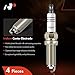A-Premium Iridium Platinum Spark Plugs Compatible with Hyundai Elantra 2017-2020, Elantra GT 2018-2020, Sonata, Tucson, Veloste, Kona & Kia Soul, Optima, Forte, Forte Koup, Forte5, 1.6L, Pack of 4