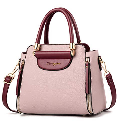 [Lanfel] ショルダーバッグ ハンドバッグ レディース 小さめ カバン 斜めがけ 2way 女性用 (ピンク)