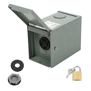 labwork 30A Hinged Door Power Junction Box NEMA L14-30R Power Junction Box