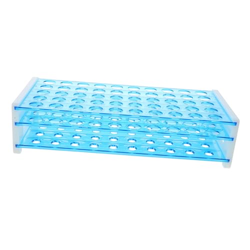 SECFOU 50穴試験管ラック 実験器具ラック 多機能チューブホルダー サンプリング保管ディスプレイ用 直径16mm