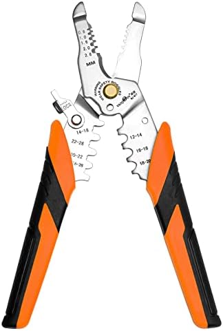 VANJOIN Wire Strippers and Wire Crimper, 7.38-inch Wire Stripping Crimping Tool, Professional Wire Strippers with Wire Crimper, Stainless-steeled Wire Strippers Cutter for AWG 10-22