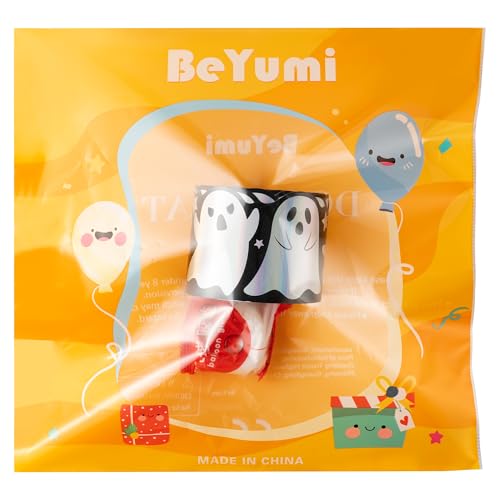 Image of BeYumi Halloween Boo Border Trim - 65ft Halloween Spooky Themed Holographic Straight Rolled Border Trim Iridescent Laser Horror Bulletin Board School Classroom Office Chalkboard Door Party Decoration