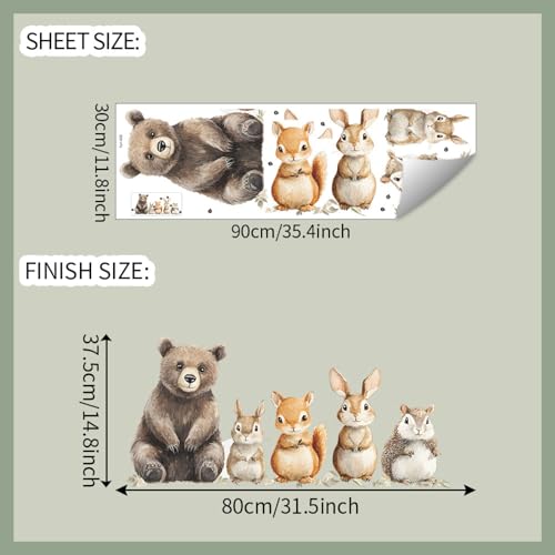 Vinilos decorativos bosques para pared de PVC infantil miniatura 2