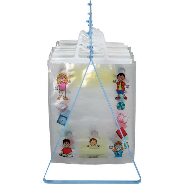 Image of Really Good Stuff Store More Hang-up Totes & Sturdy Rack, 1 Rack