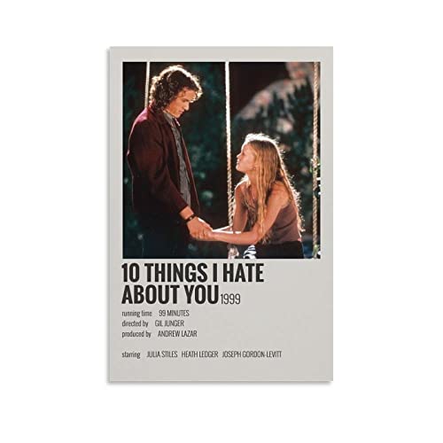 10 Things I Hate About You Posters & Prints on Canvas Wall Art Poster For Room Decor Unframe 12x18inch(30x45cm)