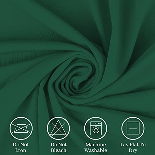 Fhberni Spandex Table Cover 8 ft. Fitted Polyester Tablecloth Stretch Table Cover Table Topper Open Back - Emerald Green by Fhberni - Used condition - Image 4