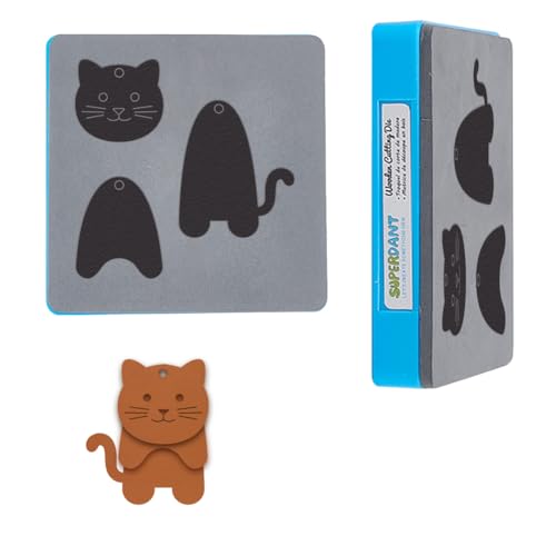 Matrice de découpe pour porte-clés chat en bois pour cadeaux faits main - 2