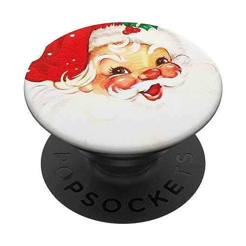 Vintage Cute Santa Claus Christmas PopSockets Adhesive PopGrip
