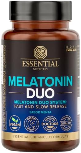 Melatonina Duo 120Caps sabor Menta - Essential Nutrition