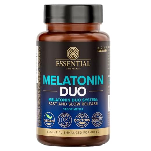 Melatonina Duo 120Caps sabor Menta - Essential Nutrition