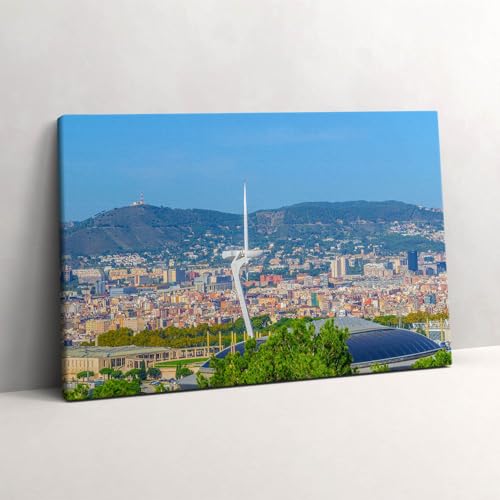 Tableau photo sur toile du Parc olympique de Barcelone 60x40cm Wallfluent d'art