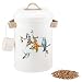 Navaris Tierfutter Aufbewahrung Vogel Design - 4,9L Volumen - Behälter für Vogelfutter - Hunde Trockenfutter Dose - Futterbox Hundefutter Katzenfutter - Tierfutterbehälter