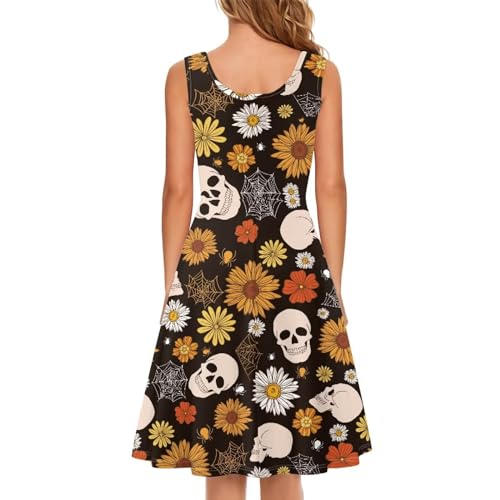 Image of TOADDITDO Womens Summer Sleeveless Tank Dress with 2 Side Pockets XS-4XL Plus Size