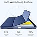 Wenlaty Compatible with iPad (A16) 11th Generation Case 11 Inch 2025, for iPad 10th Generation Case 10.9 Inch 2022 with Pencil Holder, Trifold Stand Protective Back, Auto Wake/Sleep, Sea Blue