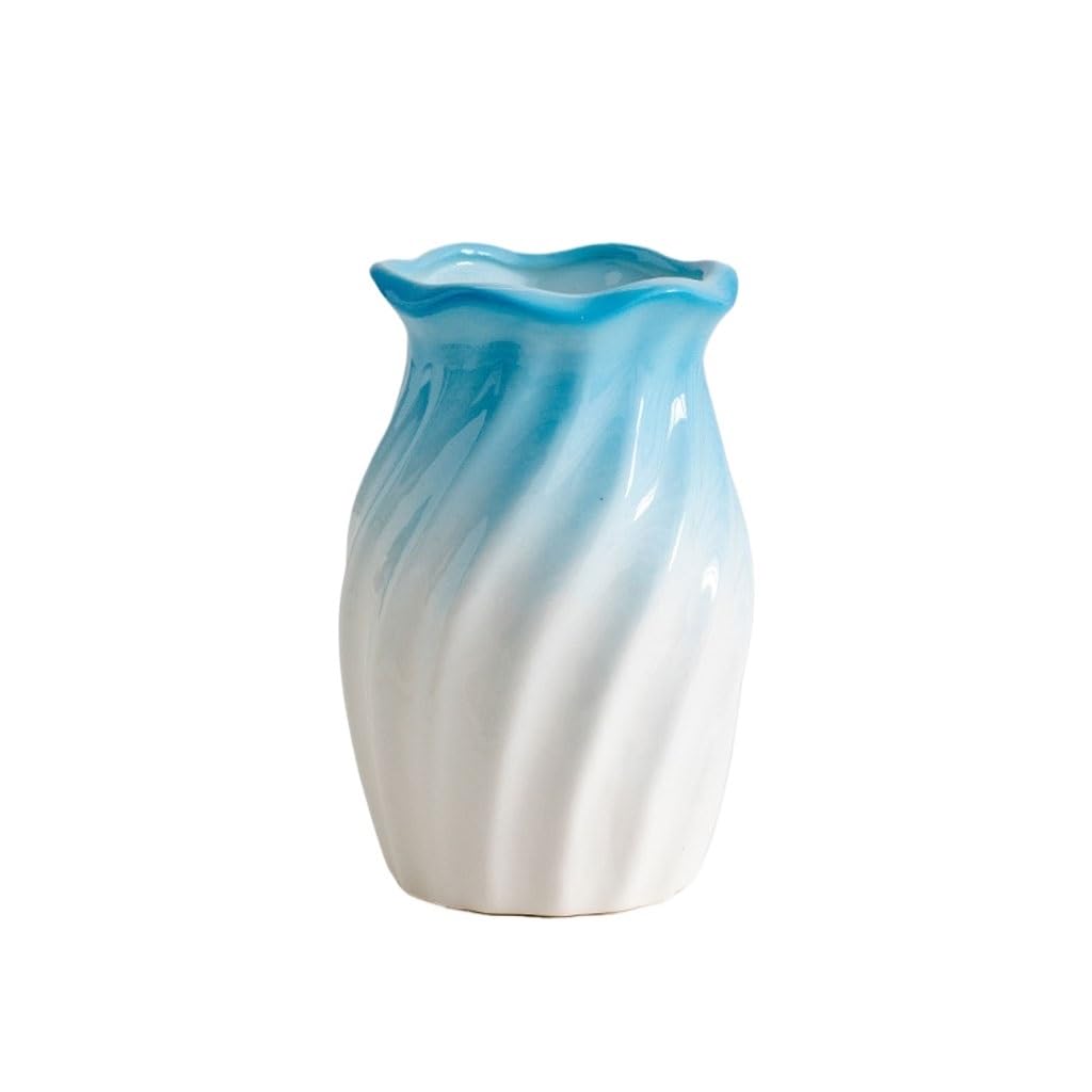Vase Simplicity Ceramic Vase Office Hydroponic Flower Device Nordic Home Desktop Ornaments Ceramic Vase(F)