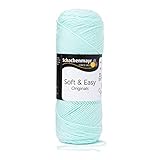 merinowolle mint Lieferumfang: 1x Schachenmayr Soft & Easy, 100g / Flexibler Allround-Klassiker aus 100% Anti-Pilling-Acryl / Garn erhältlich in verschiedenen Farben / Maschenprobe: 10x10 = 19Mx26R