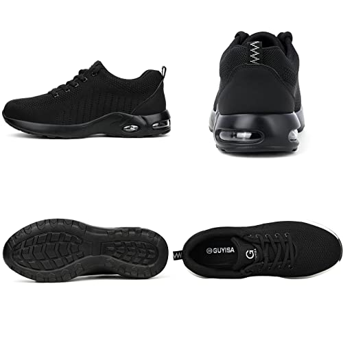 Tongzone Steel Toe Shoes For Women Men Safety Air Cushion Lightweight Sneakers Slip Resistant Industrial And Construction Work Shoes #TOP1