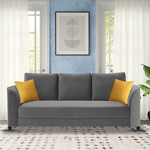 Image of Francis 3 Seater Sofa Set for Living Room (Grey Fabric)
