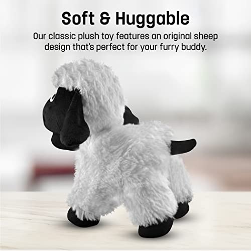 Fga Marketplace Black Sheep Plush Toy- Entertaining Plushy Lamb, Suitable For Small To Medium-Sized Dogs - Made With Soft, Highly-Durable, & Pet-Safe Polyester Material (With Squeaker) #TOP6