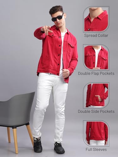 Image of Kuons Avenue Men's Regular Fit Trucker Jacket | Denim Jacket for Men