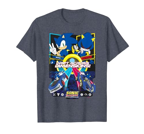 Image of Sonic The Hedgehog: CrossWorlds T-Shirt, Men, Heather Blue, Large