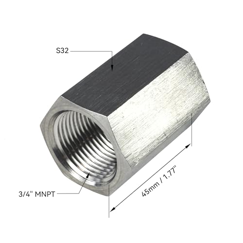 Image of HFS(R) Hex Coupling Coupler 3 /4 inch Female NPT x 3 /4 inch Female NPT Stainless Steel 304
