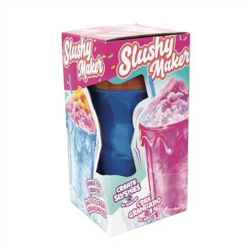 Bandai Zap Chef Granizástico | Vaso para Granizados Caseros y Bebidas Heladas | Kit con Cubos Reutilizables Pajita Cuchara Tapa | Recipiente Agitador de Plástico Resistente | Set 1 Unidad Color Azul